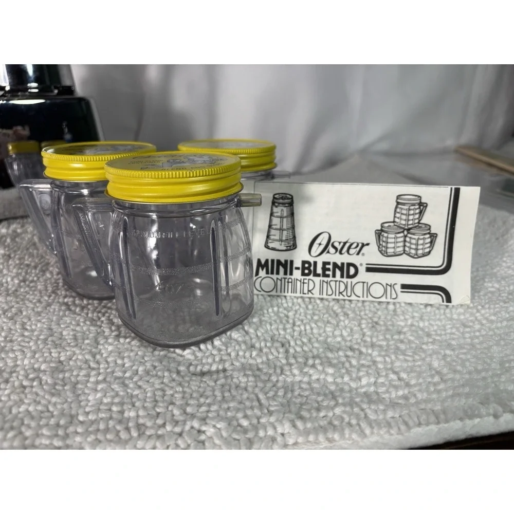VTG Oster Galaxie Pulse-Matic 16 Blender, 3 Mini-Blend Containers TESTED WORKS